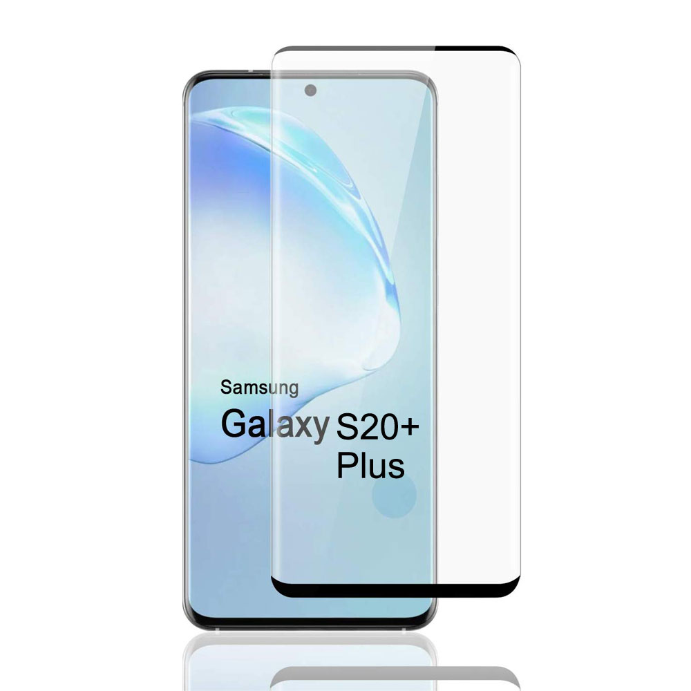 Galaxy S20+ Plus (6.7in) 3D Tempered Glass Full Screen Protector with Working Adhesive In Screen
